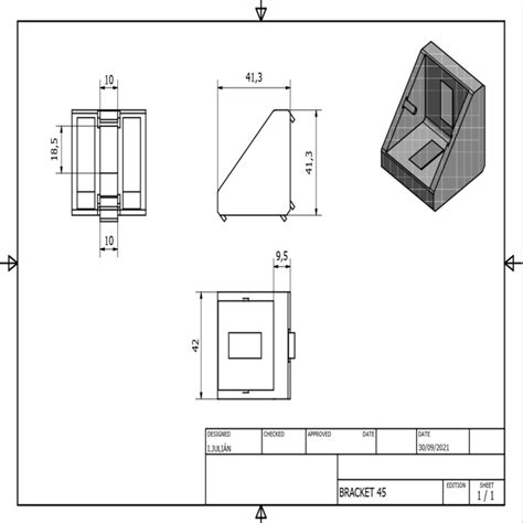 Bracket 45 B Type Slot 10 MOTEDIS