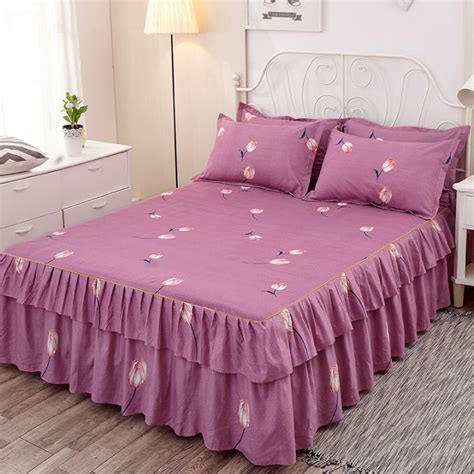 Bestenrose 3 In 1 Single Size Cadar Floral Fitted Sheet Cover Bedsheet