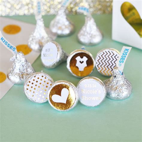 Personalized Metallic Foil Hershey's® Kisses Labels Trio (set of 108) - Baby