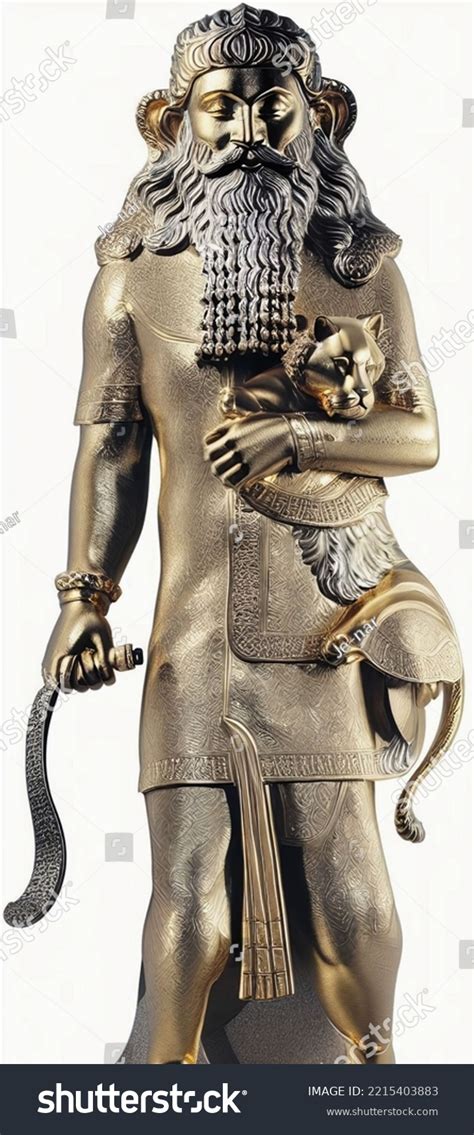 Front View Statue Sumerian King Gilgamesh Stock Illustration 2215403883 ...