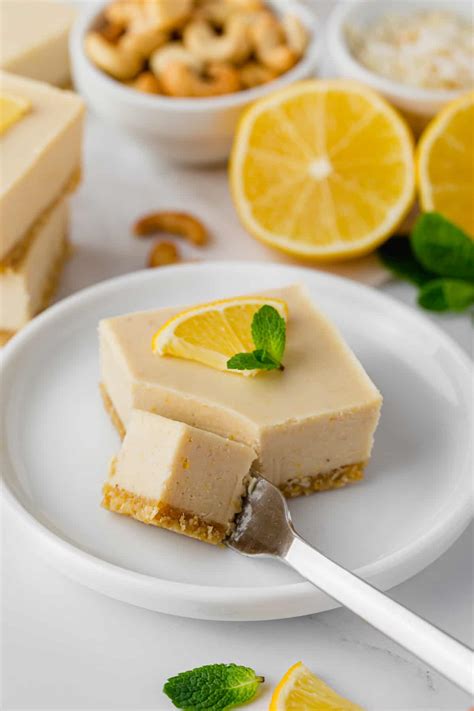 Vegan Lemon Bars No Bake Crazy Creamy Rich Texanerin Baking