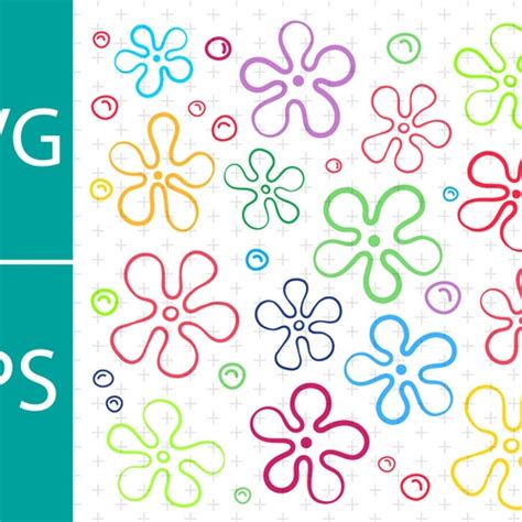 Bikini Bottom Flower Pattern Svg Png Eps Dxf Spongebob Svg - Etsy