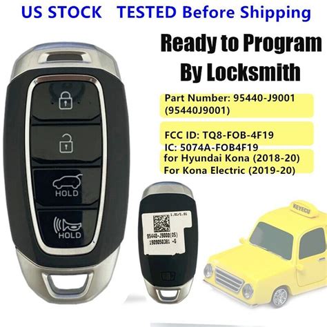 Replacement For Hyundai Kona 2018 2019 2020 Smart Keyless Remote Key