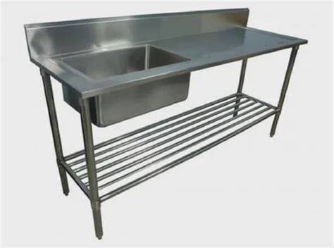 Stainless Steel Ss Work Table With Sink 2 U S At Best Price In