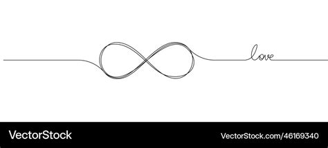 One Continuous Line Drawing Of Infinity Symbol Vector Image