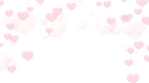 Valentines Day Heart Border Horizontal Drawing Cute Pink White ...