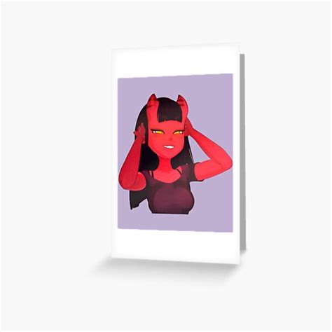 Lovely Meru The Succubus Greeting Card By Marcelobrito Redbubble