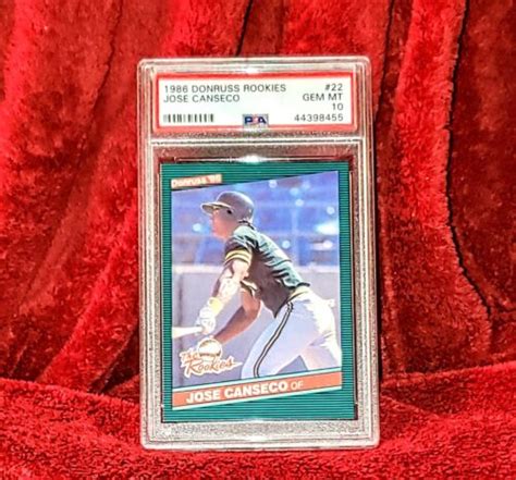 Jose Canseco Donruss The Rookies Oakland A S Rc Psa Gem