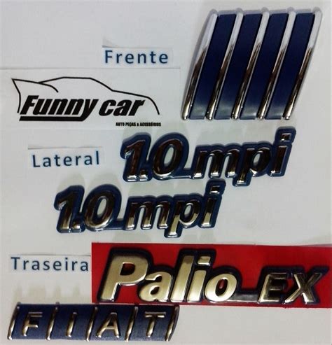 Kit Emblemas Palio EX 1 0 96 A 99