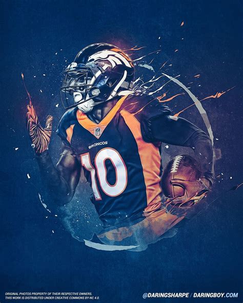 Nfl Football Art American Football Players Football Design Broncos