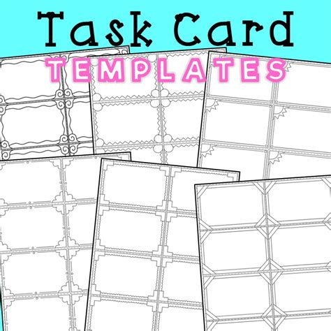 Task Card Templates Editable Made By Teachers