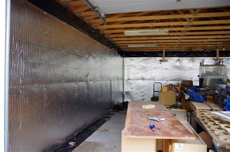 Covering My Garage Walls With Plastic And Bubble Wrap Insulation