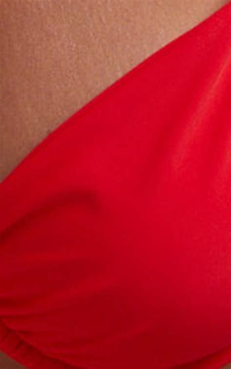 Nixie Recycled Nylon Underwire Bikini Top In Red Showpo