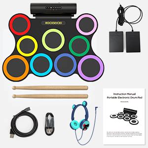 Amazon Rocksocki Electric Drum Set Pad With Headphone Bigger