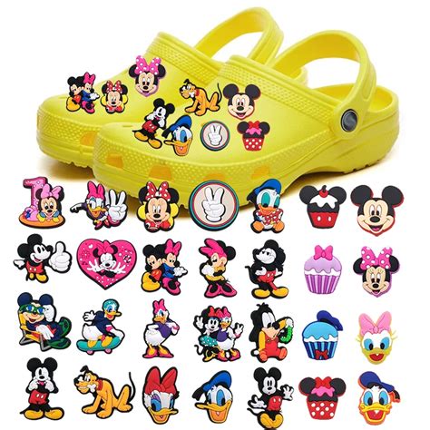 Disney Mickey E Minnie PVC Croc Shoes Charms Cute Jibz Cartoon