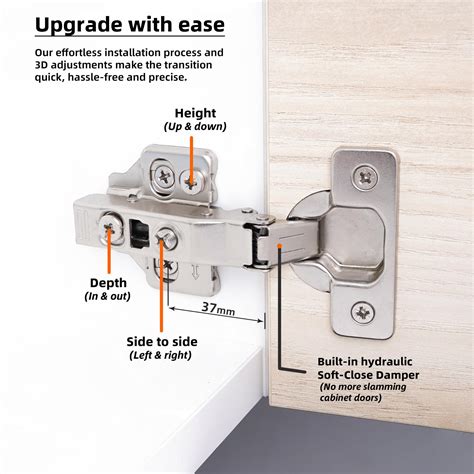 Decobasics Full Overlay Soft Close Cabinet Hinges For Kitchen Cabinets