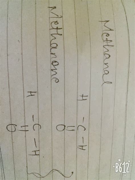 Structural Formula Of Methanal