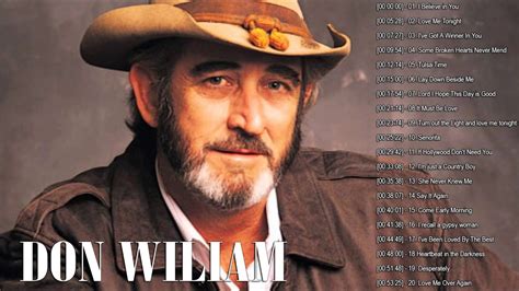 Don Williams Greatest Hits Top Best Songs Of Don Williams Don