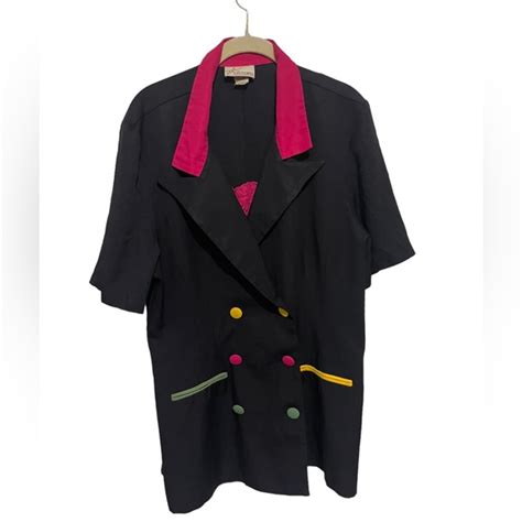 Dani Michaels Jackets And Coats 97s Rare Vintage Dani Michaels Black Fusia Blazer W