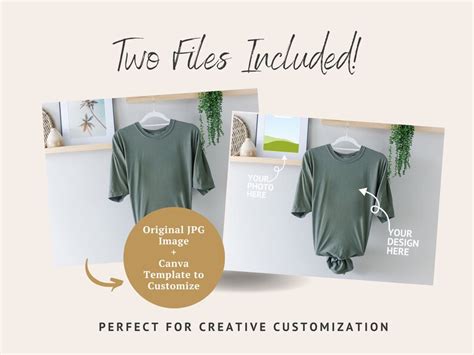 Hanging Shirt Mockup Moss Comfort Colors Tshirt Mockup Etsy