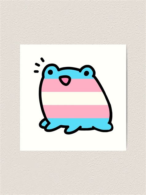 Cute Trans Pride Flag Frog Art Print For Sale By Minicarousel Redbubble