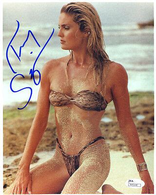 Ssg Hot Tracy Scoggins Signed X Color Bikini Photo Jsa James