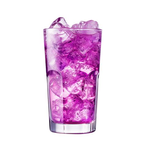 Glass of purple soda isolated on transparent background 46828807 PNG