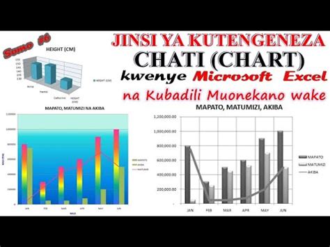 JINSI YA KUTENGENEZA CHART MBALIMBALI KWENYE MICROSOFT EXCEL NA