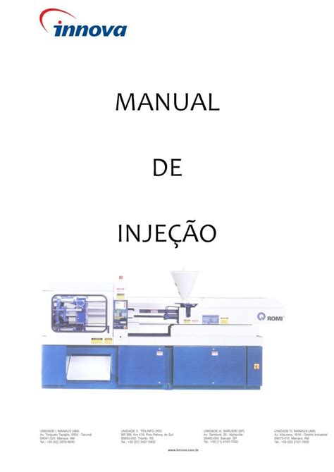 PDF MANUAL DE INJEÇÃO Innova equipamentos desenho de moldes e