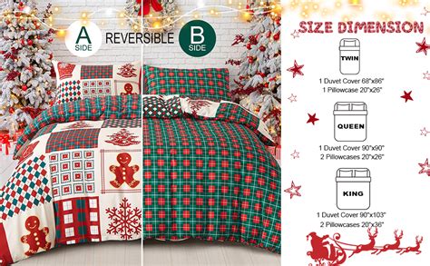 Amazon Dobuyly Christmas Duvet Cover Set King Christmas Tree