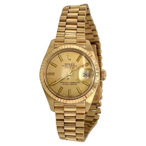 Rolex Presidential Datejust 26 Yellow Gold Diamond Ladies Watch For Sale At 1stdibs Rolex