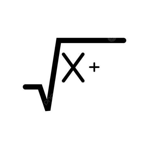 Radical Sign With X And Plus Radical Sign Match Math PNG And Vector