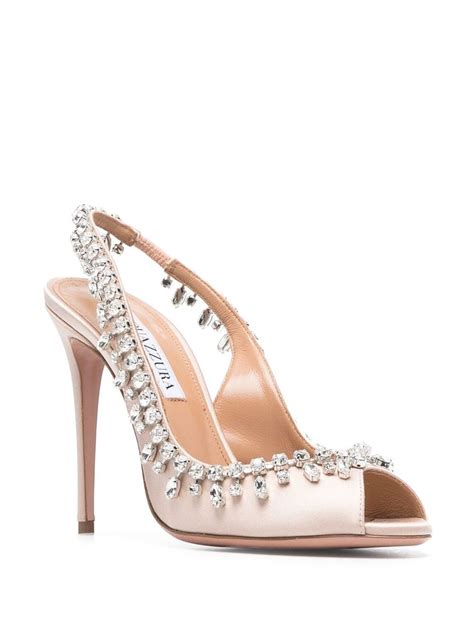 Aquazzura Temptation 105mm Crystal Embellished Sandals Farfetch