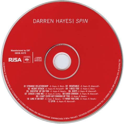 Darren Hayes Spin 2002 Enhanced Cd Discogs