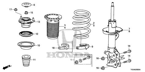 Honda Civic Shock Absorber Unit R Fr Front Steering 51611 TR2 B03