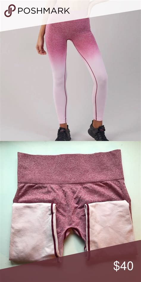 Gymshark Ombre Seamless Leggings Chalk Pink Beet Seamless Leggings