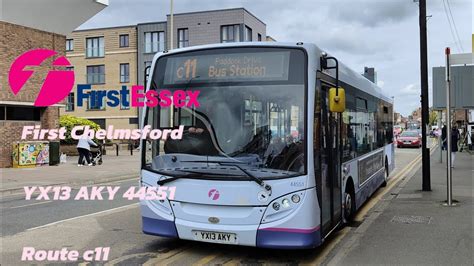 Onboard First Chelmsford YX13 AKY 44551 Working The Route C11 To