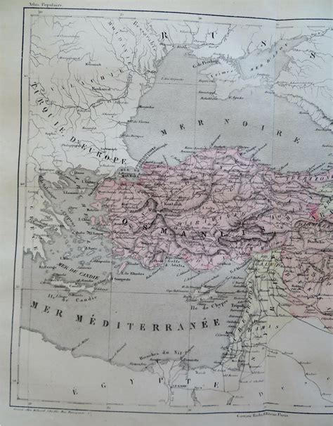 Ottoman Empire in Asia Anatolia Armenia Holy Land Black Sea c. 1855 ...