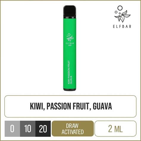 Buy Elf Bar 600 Kiwi Passion Fruit Guava Disposable Vapes