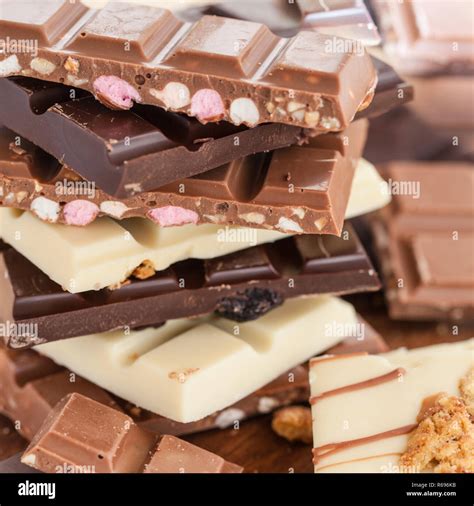 Stack Of Chocolates Stock Photo Alamy