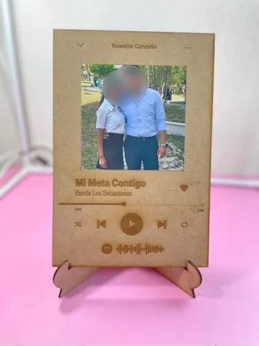 Cuadro Personalizado Spotify Con Tu Foto En Mdf Regalo Novio Mercadolibre