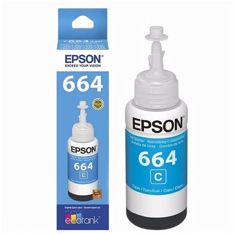 Tinta Epson 664 Color Cyan 70ml Para Serie L T664220 AL