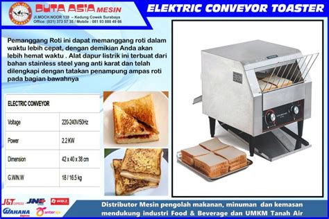 Jual Conveyor Toaster Mesin Pemanggang Roti Dengan Konveyor Kota