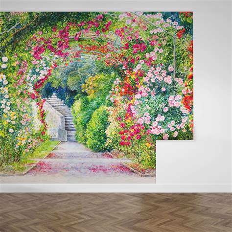 The Secret Garden Wallpaper Floral Garden Wall Mural - Etsy