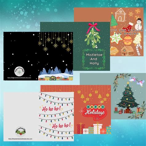 Festive Holiday Greeting Cards Bundle Set of 67 Printable - Etsy