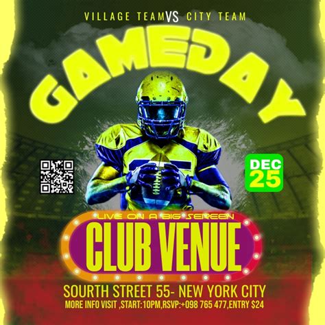 Game Day Flyer Template Postermywall