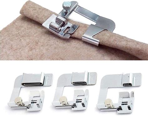 ANYQOO 3 Sizes Rolled Hem Pressure Foot Sewing Machine Presser Foot