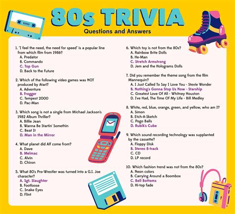 Free Printable 80s Trivia Games - Printable Templates