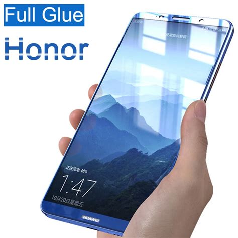 3D Full Cover Tempered Glass On For Huawei Honor 10 9 8 Lite Full Glue