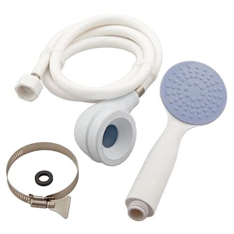 Everbilt Slip On Tub Spout Hand Shower White The Home Depot